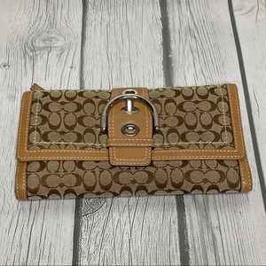 Coach wallet with check book cover